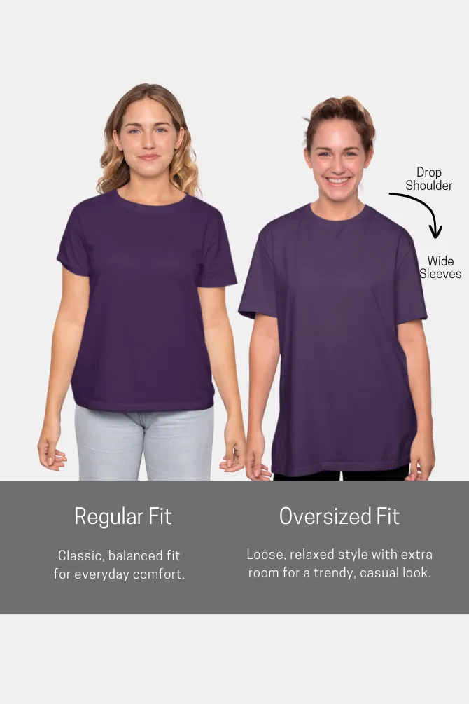 Purple Oversized T-shirt for women