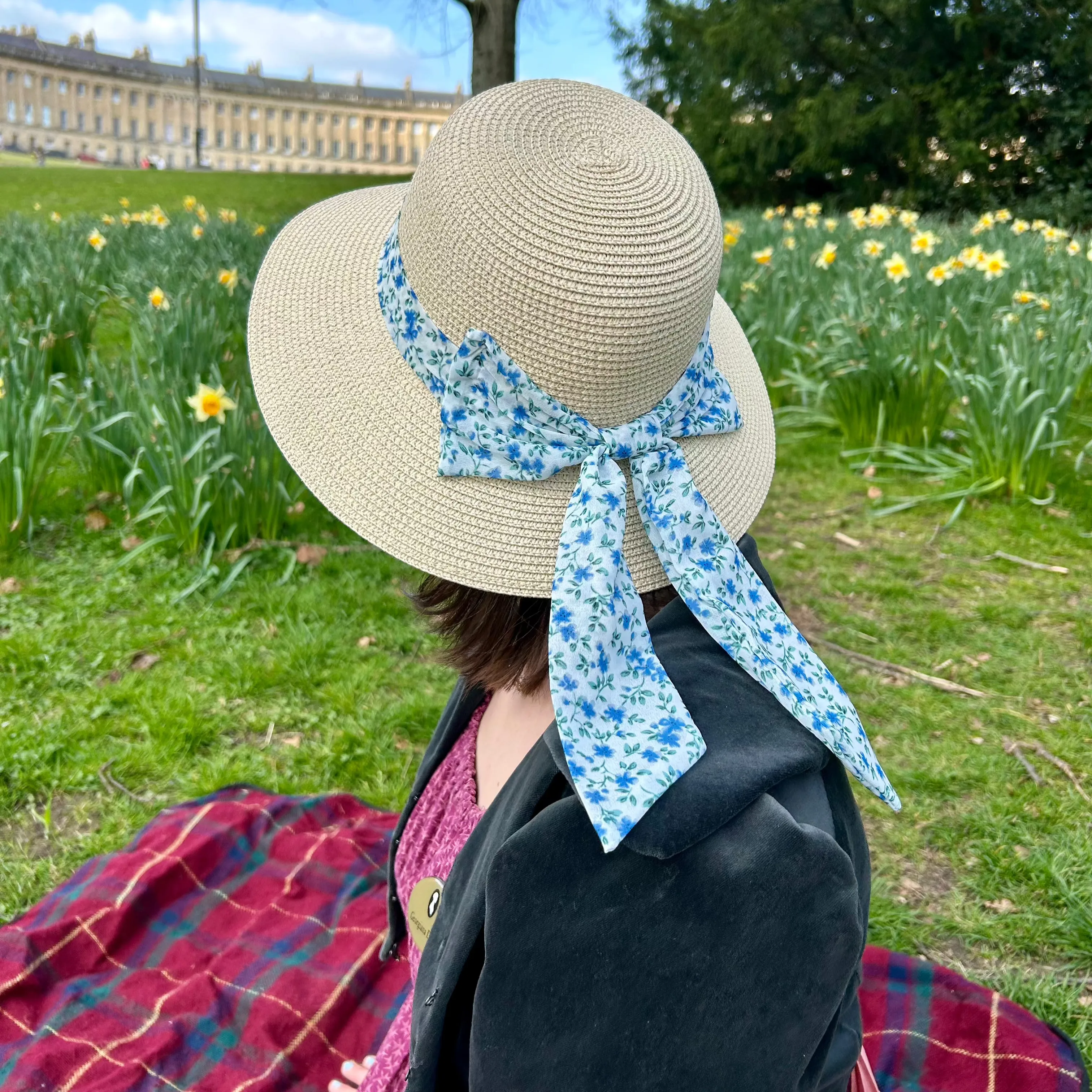 Regency Bonnet with Daisy Ribbon