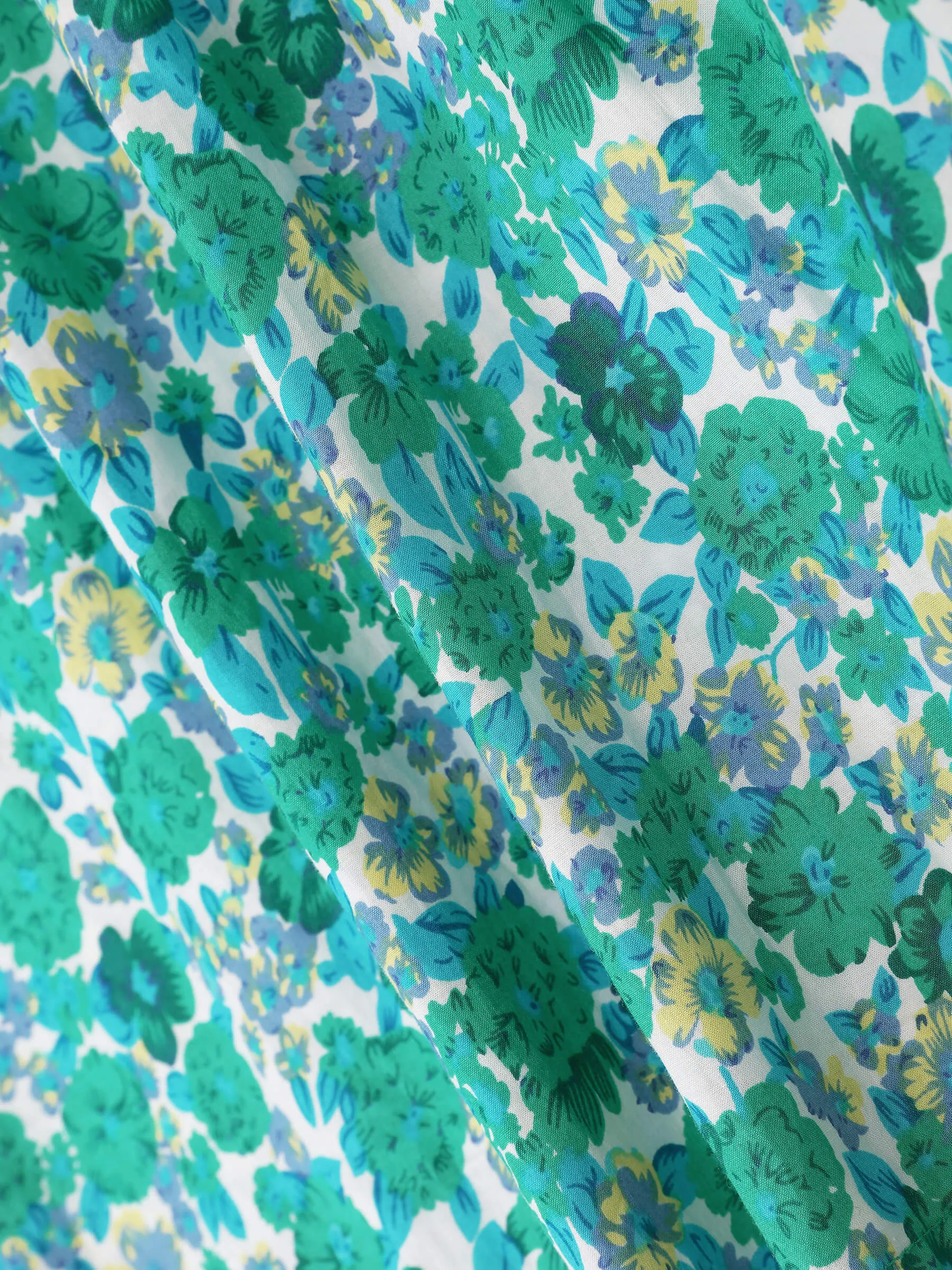 Retro Single Tiered Floral Skirt