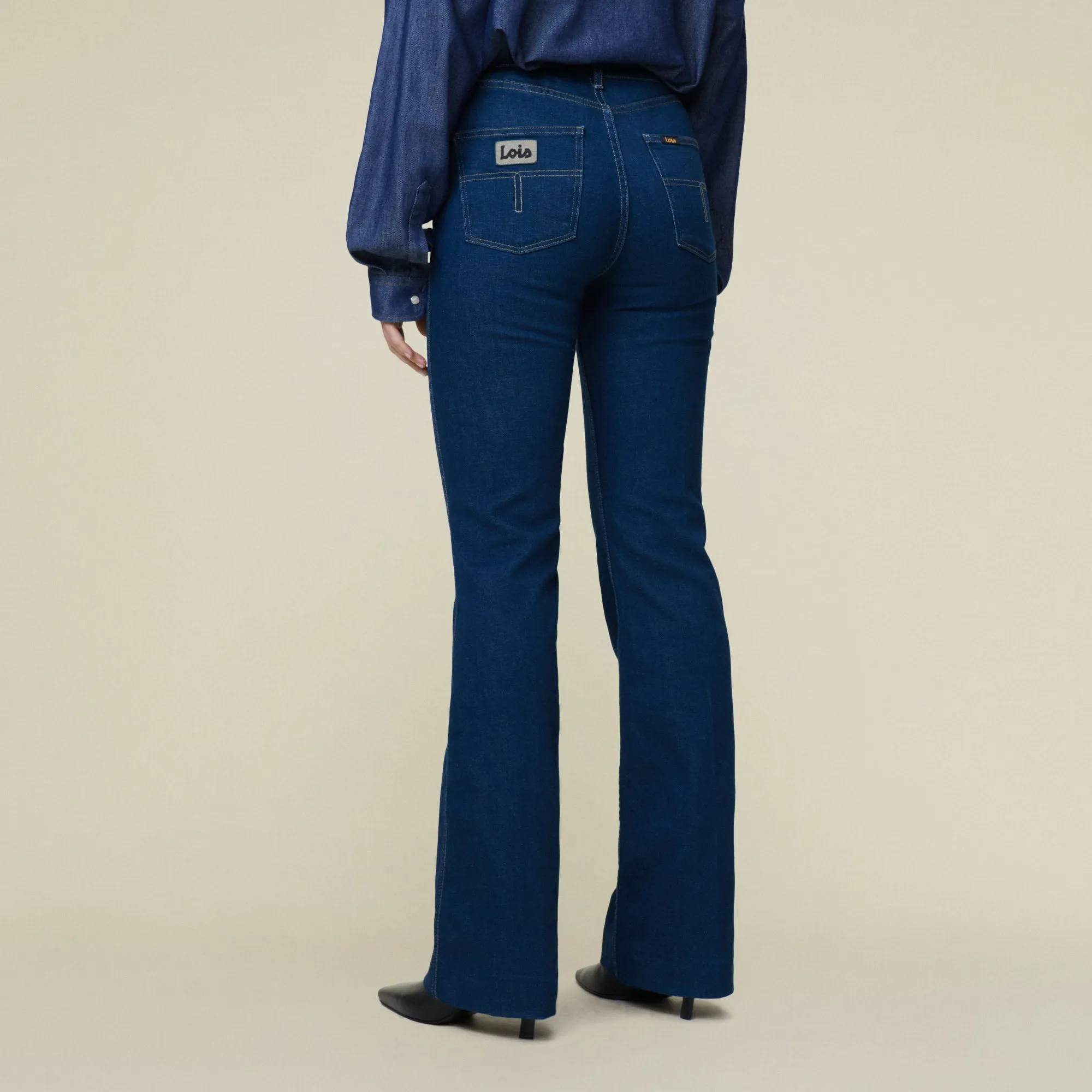 Riley Sp Rinse Greenstone - High Rise Flare