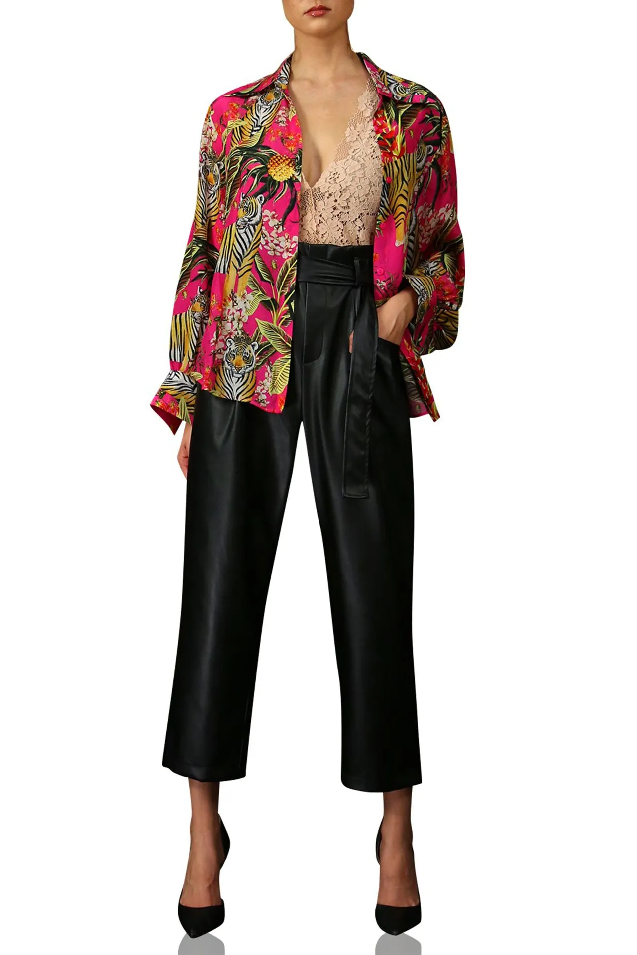 Silk Women Shirt-TG Print