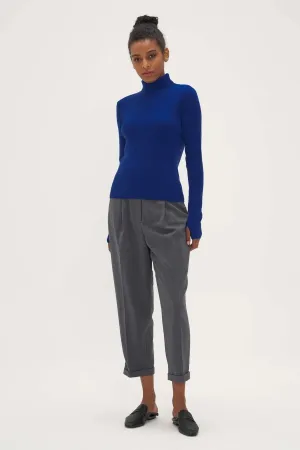 Slim Turtleneck Cashmere Sweater with Thumb Holes