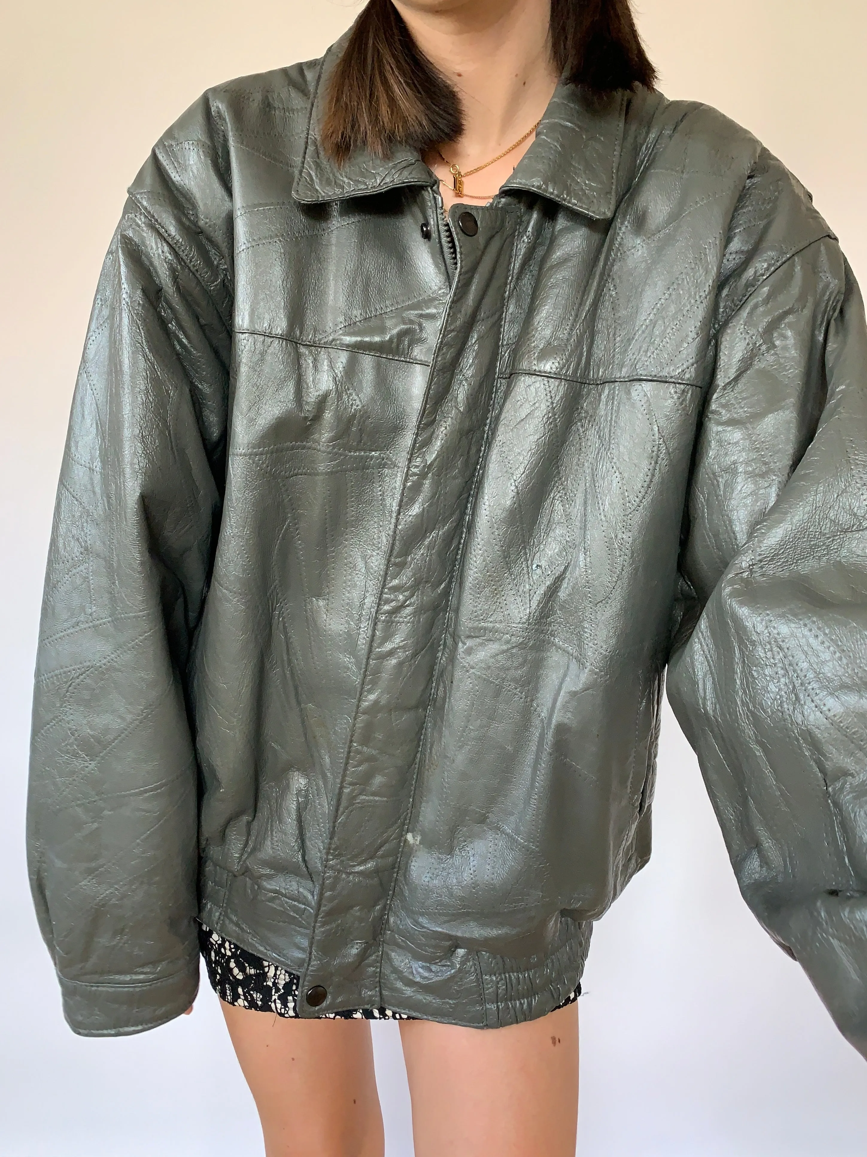 Vintage Leather Jacket - XL
