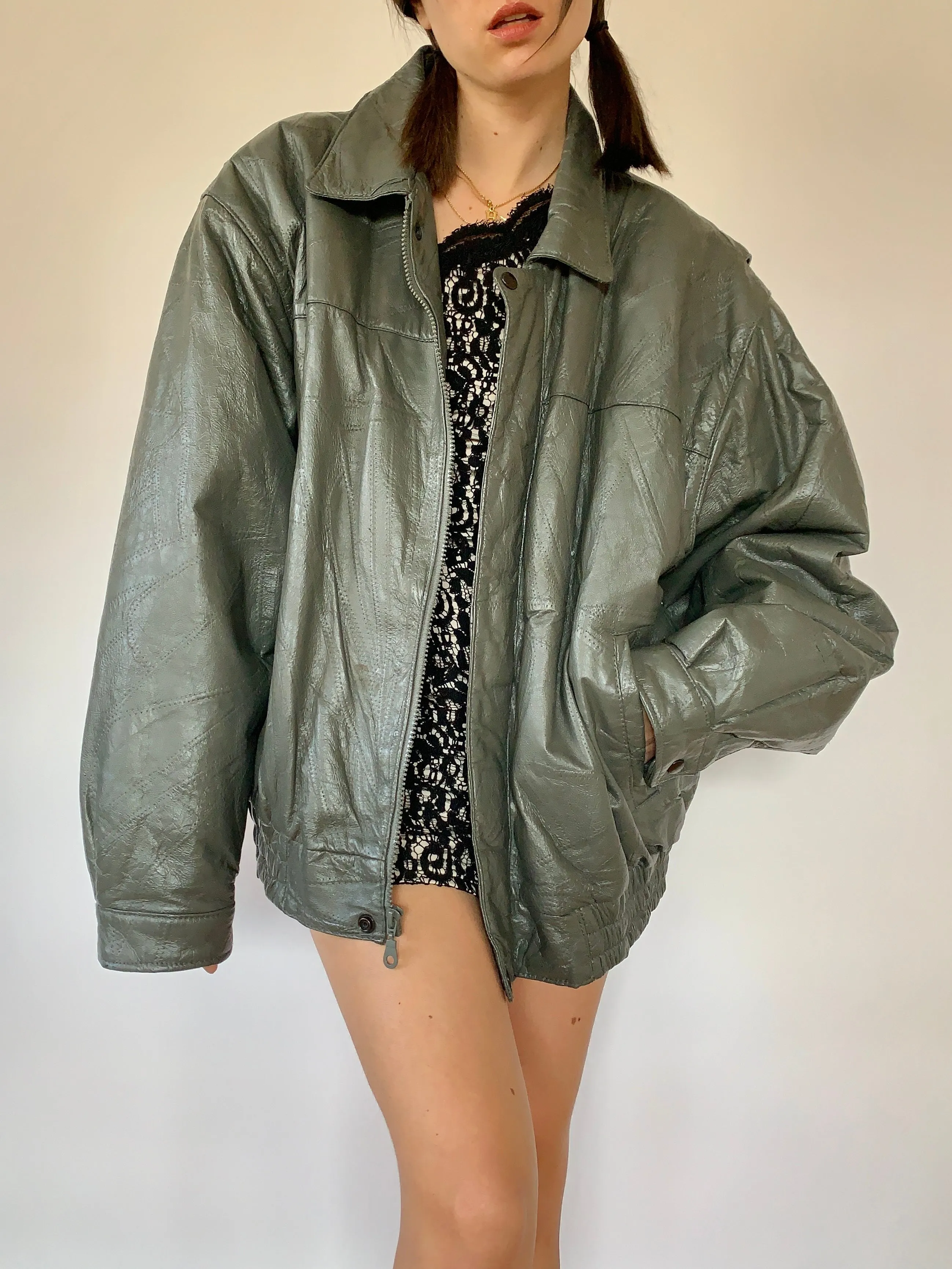 Vintage Leather Jacket - XL