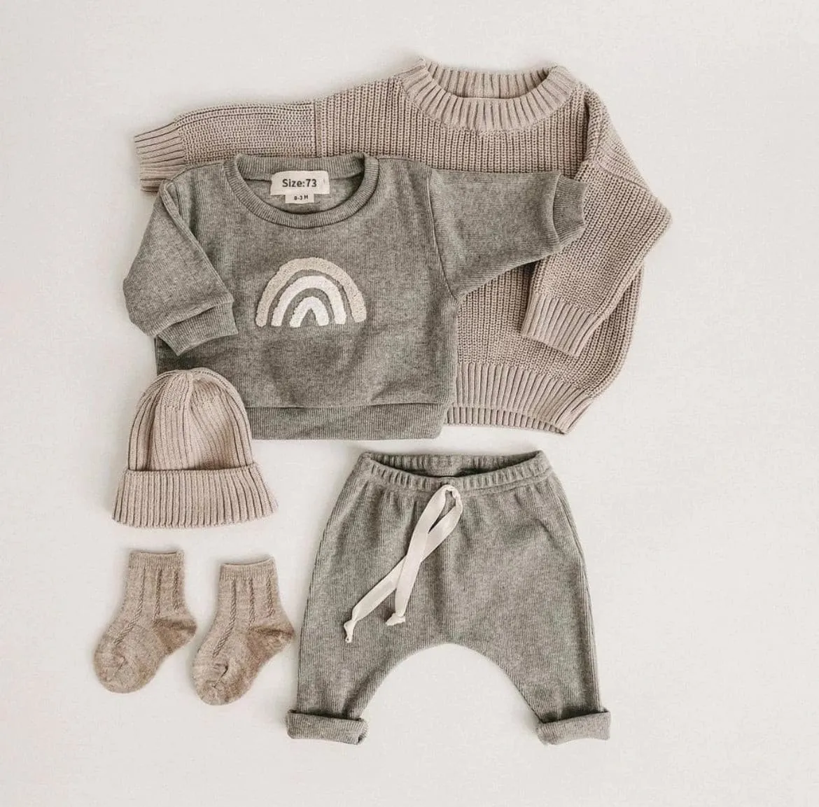 Waffle Knit Unisex Tracksuit Set