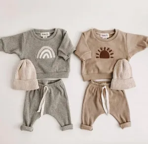 Waffle Knit Unisex Tracksuit Set