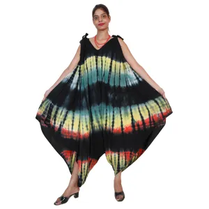 Women's African Rasta Sleeveless Tie Dye Jumpsuit -- FI-3023