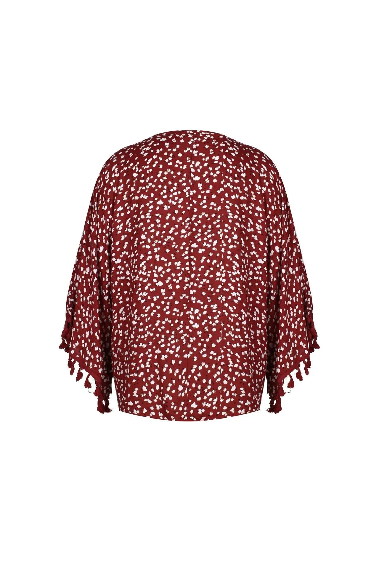 Women's Tassel Sleeve Floral Shirt