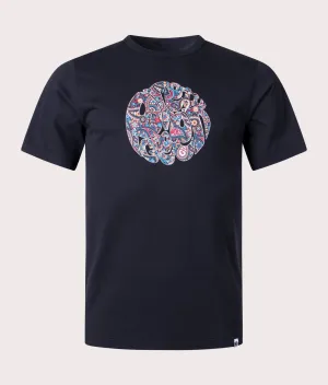 Wonderwall Paisley Print Logo T-Shirt